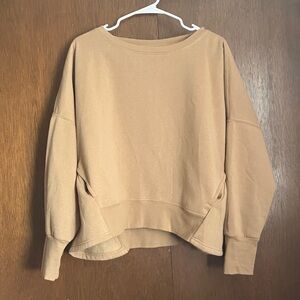 Casual Tan Sweatshirt for Women